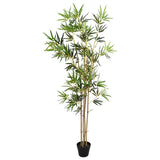 vidaXL Kunstmatige Bamboe Boom Groen 55 x 16 x 150 cm Stof en Bamboe