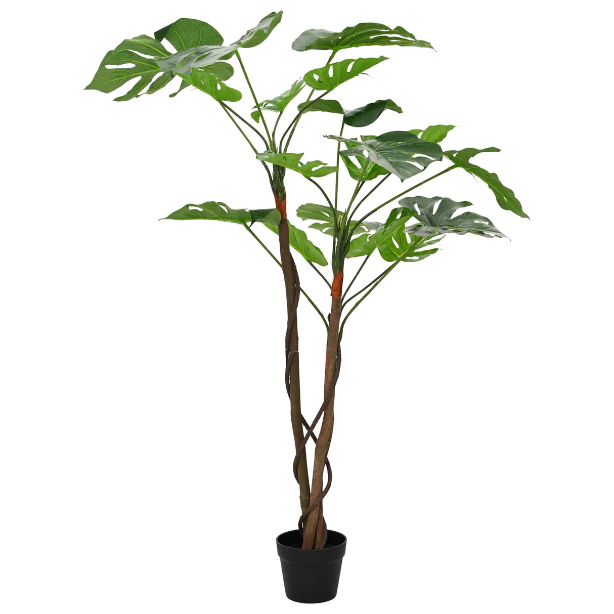 vidaXL Kunstmatige Monstera Plant Groen 70 x 16 x 130 cm Stof en Hout