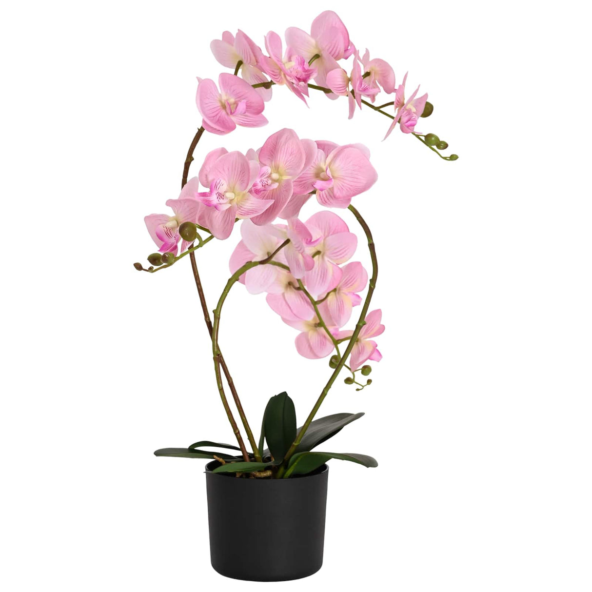 vidaXL Kunst Orchidee Plant met Pot Wit 45 x 15 x 65 cm
