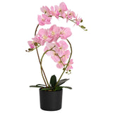 vidaXL Kunst Orchidee Plant met Pot Wit 45 x 15 x 65 cm