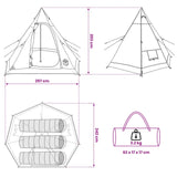vidaXL 3-persoons Groen 185T Polyester met PU Coating