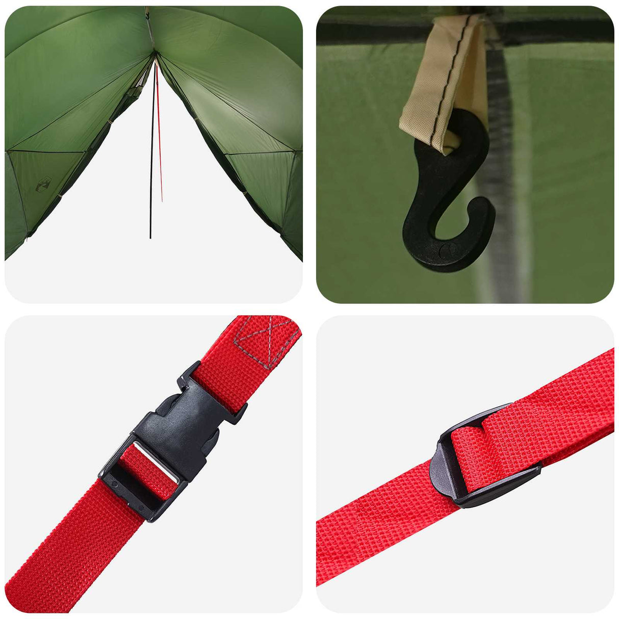 vidaXL Tent with Waterproof Tarp -person Green