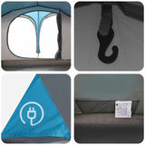 vidaXL Trekkingtent met regenkap, waterbestendig 2-persoons Groen