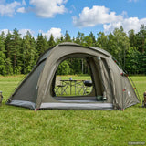 vidaXL Trekkingtent met regenkap, waterbestendig 2-persoons Groen