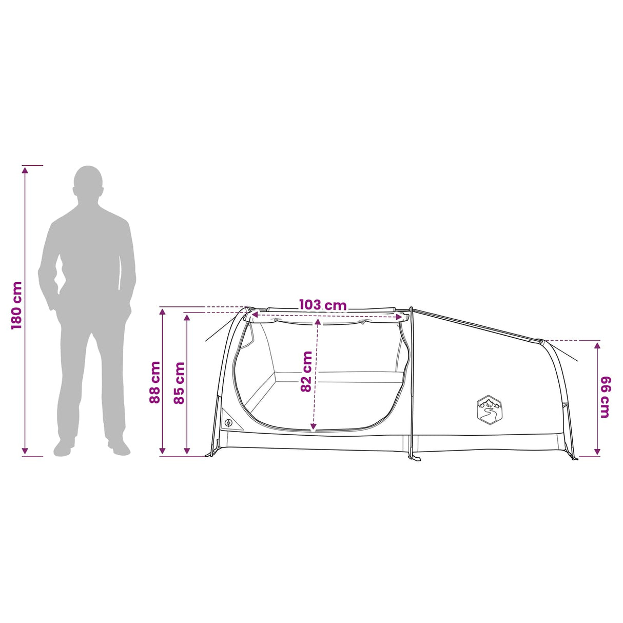 vidaXL Hiking Tent Waterproof 1-person 1-Person Green