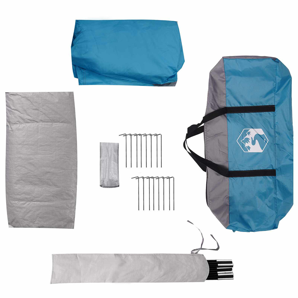 vidaXL Tunnel Tent with Waterproof Rainfly 10-Person Green