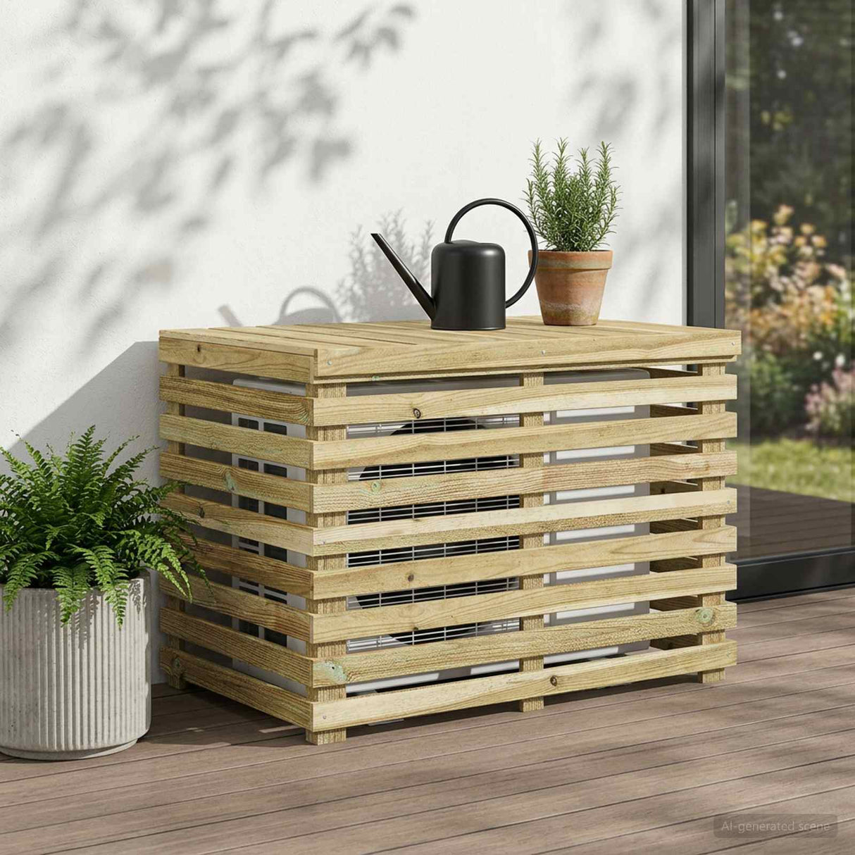 vidaXL Air Conditioner Hoes 90 x 58 x 60 cm Geïmpregneerd grenenhout