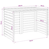 vidaXL Air Conditioner Hoes 90 x 58 x 60 cm Geïmpregneerd grenenhout