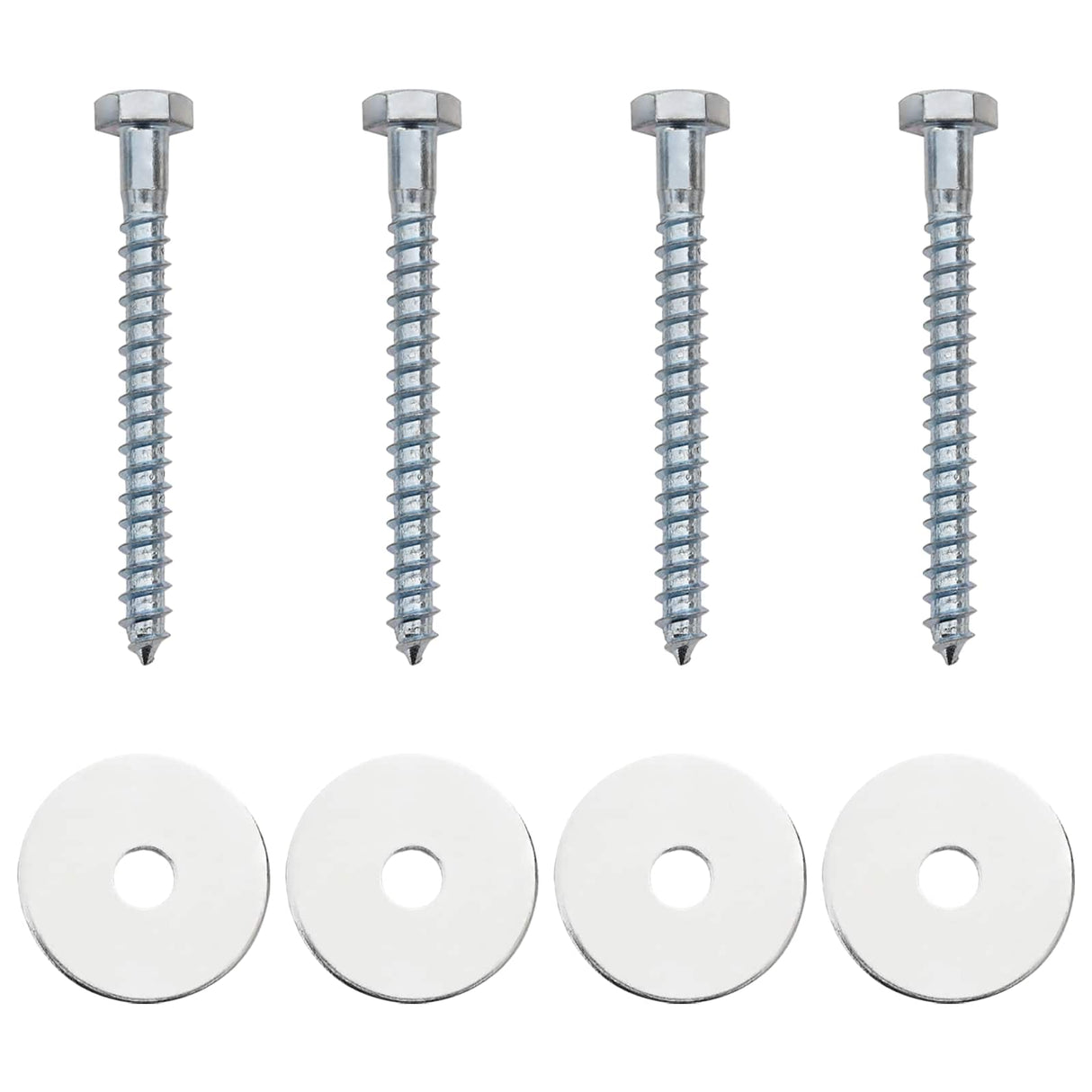 vidaXL Aardanker 4 pcs Zilverkleurig Ø10 x 60 cm Gegalvaniseerd Metaal