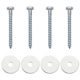 vidaXL Aardanker 4 pcs Zilverkleurig Ø10 x 60 cm Gegalvaniseerd Metaal
