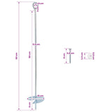 vidaXL Aardanker 4 pcs Zilverkleurig Ø10 x 60 cm Gegalvaniseerd Metaal