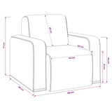 vidaXL Fauteuil Lichtgrijs Stof