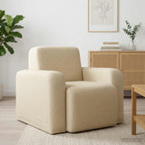 vidaXL Fauteuil Lichtgrijs Stof