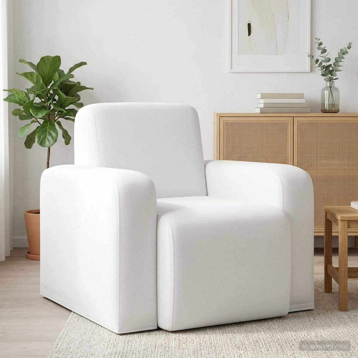 vidaXL Fauteuil Lichtgrijs Stof