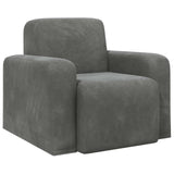 vidaXL Fauteuil Lichtgrijs fluweel