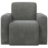 vidaXL Fauteuil Lichtgrijs fluweel