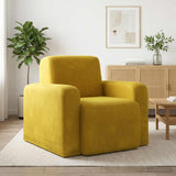 vidaXL Fauteuil Lichtgrijs fluweel