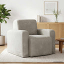 vidaXL Fauteuil Lichtgrijs fluweel
