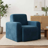vidaXL Fauteuil Lichtgrijs fluweel
