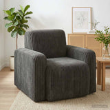 vidaXL Armchair Taupe Corduroy
