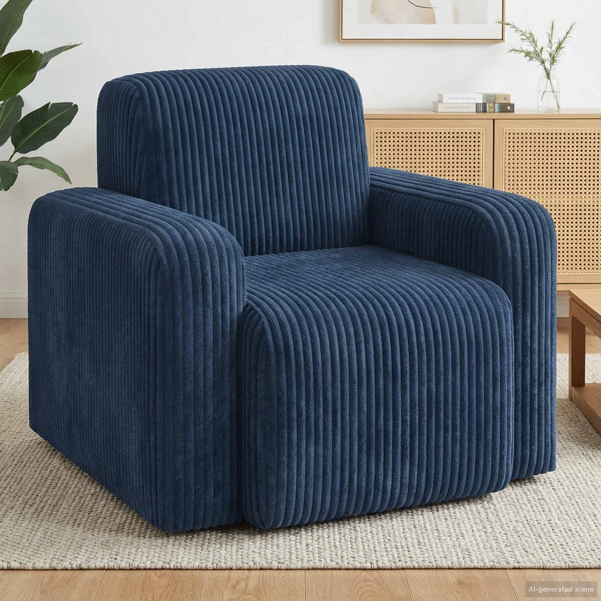 vidaXL Armchair Taupe Corduroy