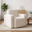 vidaXL Armchair Light Grey Bouclé