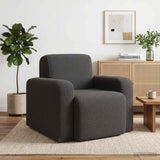 vidaXL Armchair Light Grey Bouclé