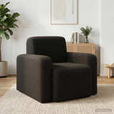 vidaXL Armchair Light Grey Bouclé