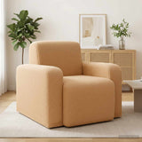 vidaXL Armchair Light Grey Bouclé
