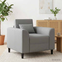 vidaXL Fauteuil Lichtgrijs Stof