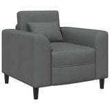 vidaXL Fauteuil Lichtgrijs Stof