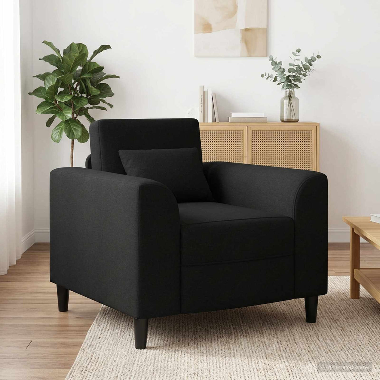 vidaXL Fauteuil Lichtgrijs Stof