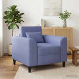 vidaXL Fauteuil Lichtgrijs Stof