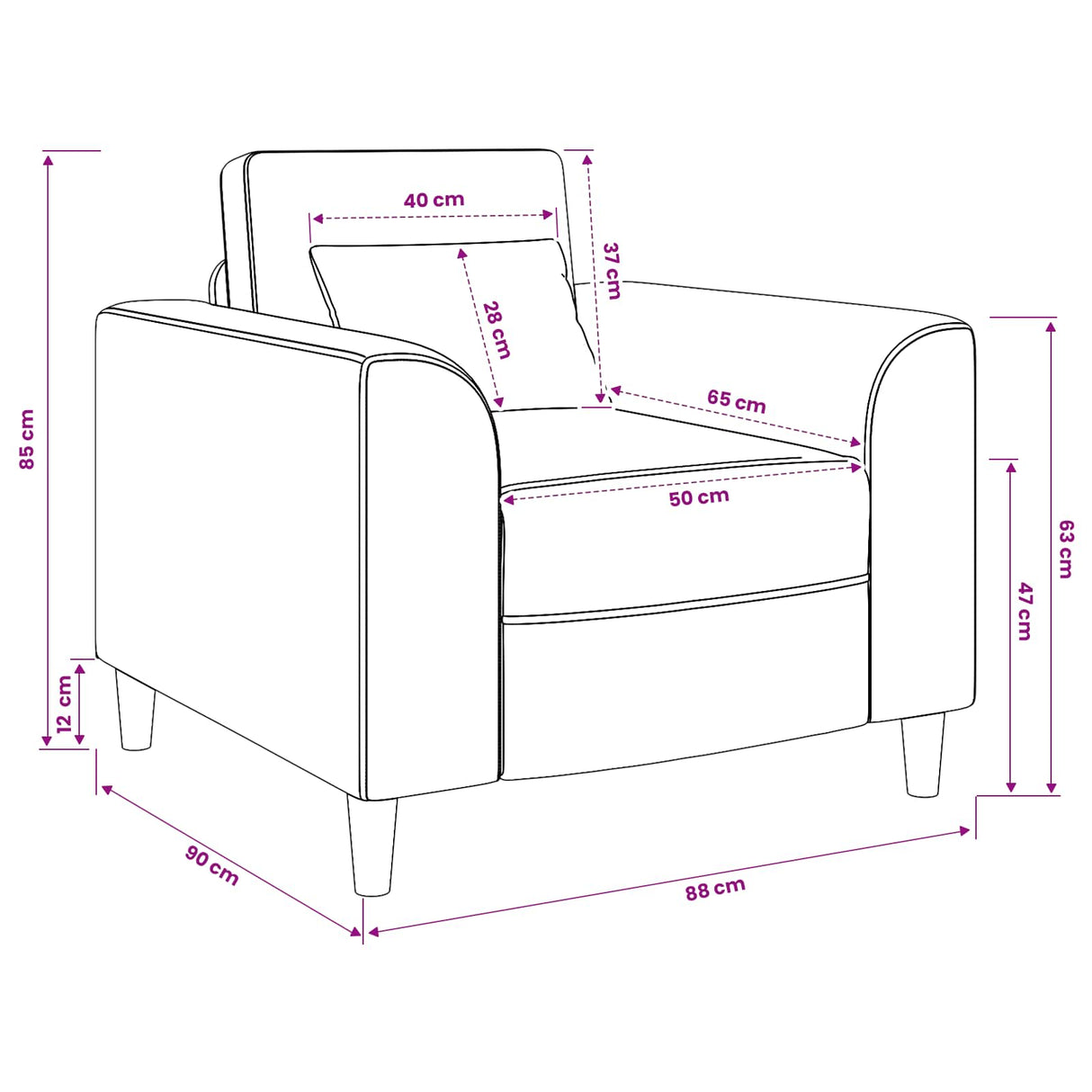 vidaXL Fauteuil Crèmekleurig Kunstleer