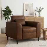 vidaXL Armchair Brown Faux Suede Leather