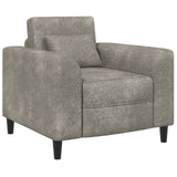 vidaXL Armchair Brown Faux Suede Leather