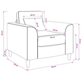 vidaXL Armchair Brown Faux Suede Leather