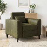 vidaXL Armchair Brown Faux Suede Leather
