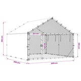 vidaXL Kippenhok met dak Zilverkleurig 200 x 200 x 150 cm