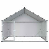 vidaXL Kippenhok met dak Zilverkleurig 200 x 200 x 150 cm