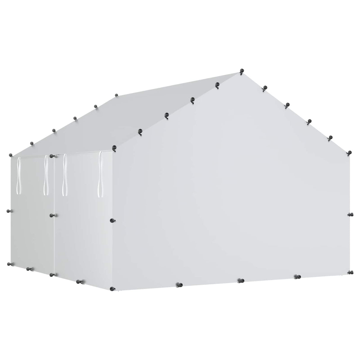 vidaXL Kippenhok met dak Zilverkleurig 200 x 200 x 150 cm