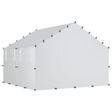 vidaXL Kippenhok met dak Zilverkleurig 200 x 200 x 150 cm