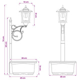 vidaXL Wandlamp 2 st Zwart 19 x 14 x 25 cm Roestvrij staal en ABS