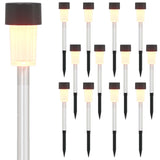 vidaXL Outdoor Solar Lights with Ground Spike 6 pcs Warm White 29.5 cm