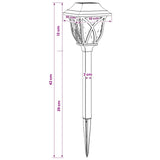 vidaXL Buitenzonne-lampen met grondpen 6 pcs Warmwit 42 cm PP