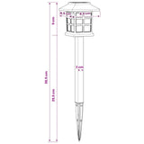 vidaXL Buitenzonne-lampen met grondpen 6 pcs Warmwit 38,5 cm PP