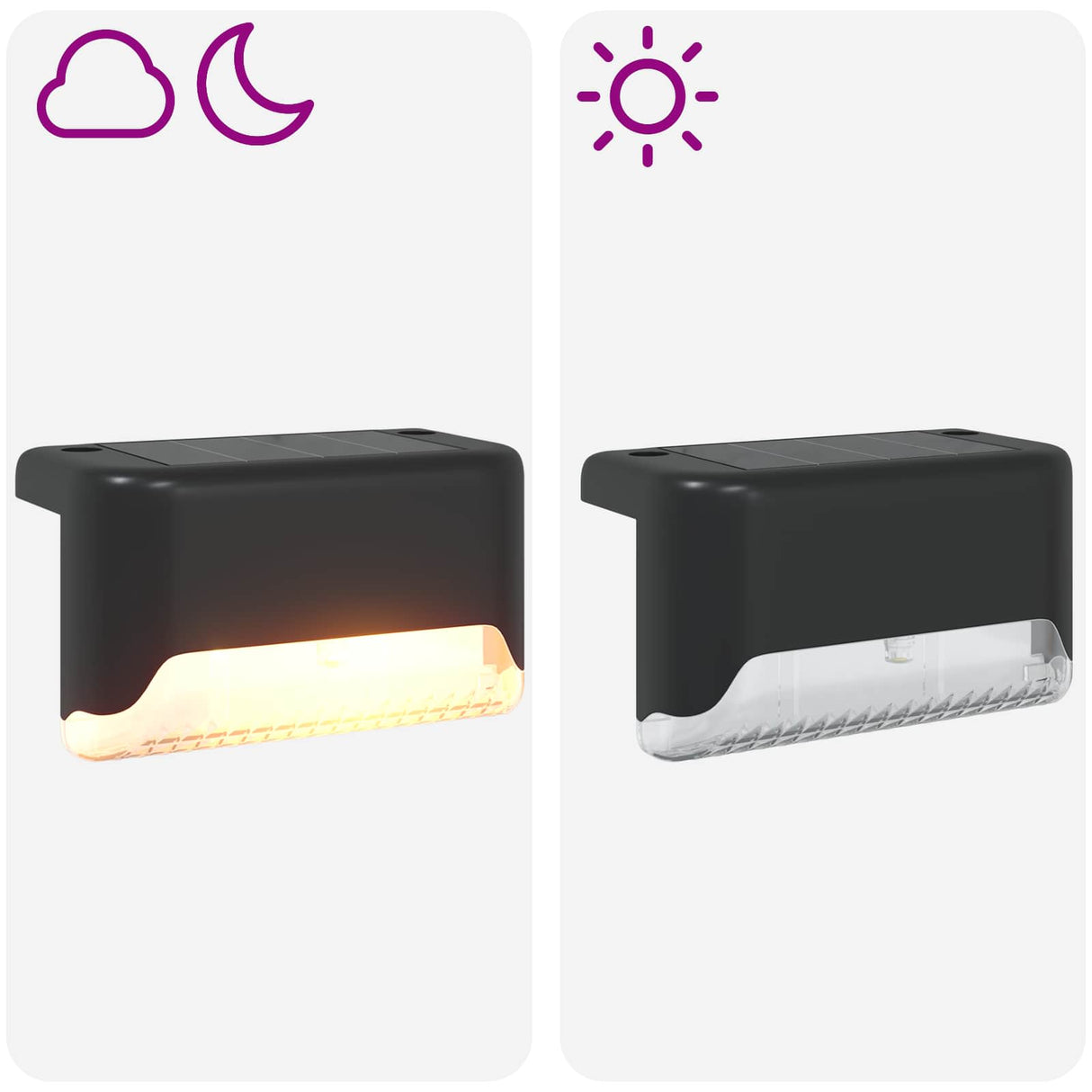 vidaXL Buitenzonne-lampen met grondpen 4 pcs Warmwit 4,5 cm ABS en PS