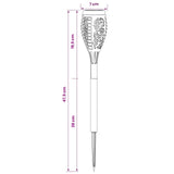 vidaXL Buitenzonne-lampen met grondpen 6 pcs Warmwit 47,5 cm ABS