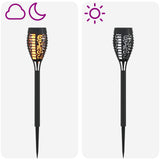 vidaXL Buitenzonne-lampen met grondpen 6 pcs Warmwit 47,5 cm ABS