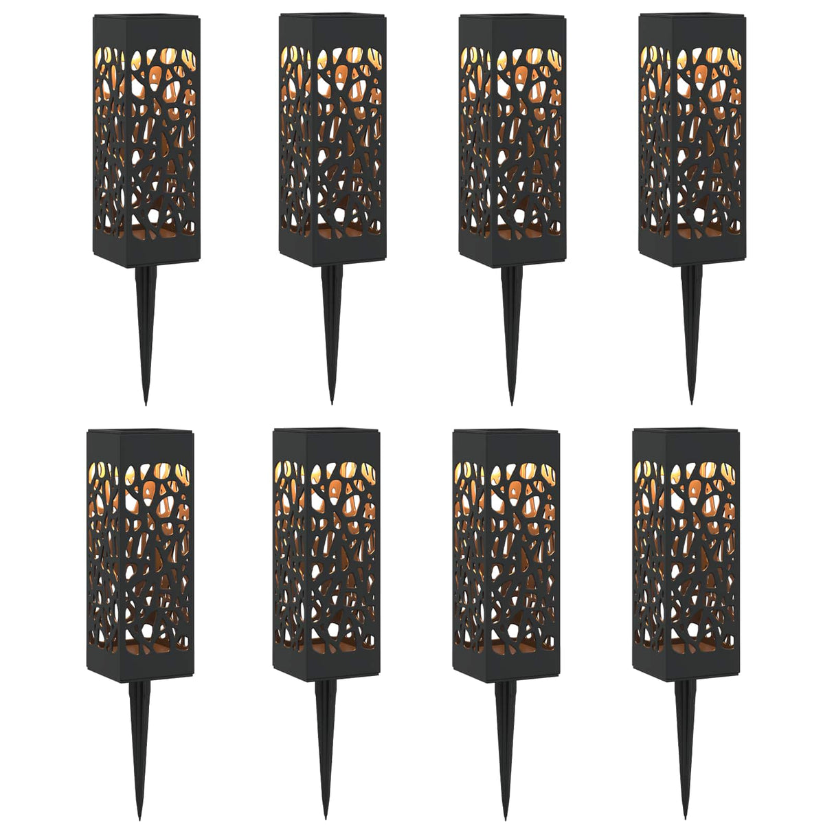 vidaXL Buitenzonne-lampen met grondpen 4 pcs Warmwit 29 cm PP